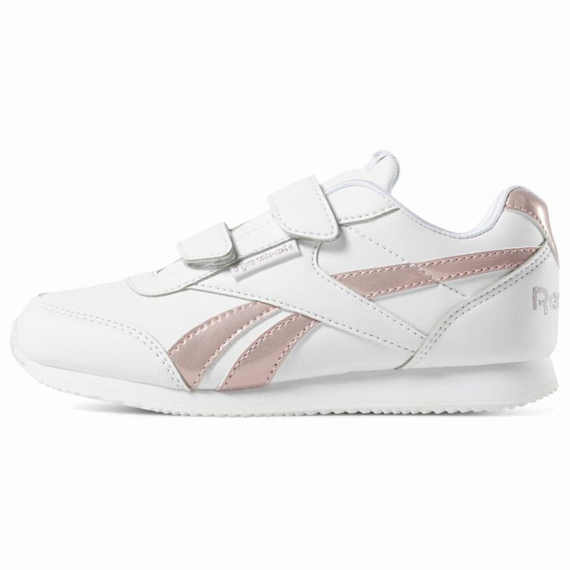 Reebok Royal Classic Jog 2 Tenisky Dievcenske - Biele/Ruzove UW8685CN